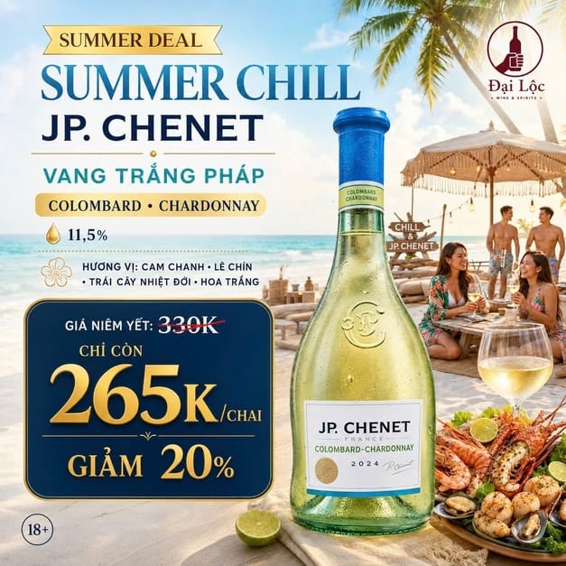 Rượu Vang Trắng JP Chenet Colombard Chardonnay 11,5%
