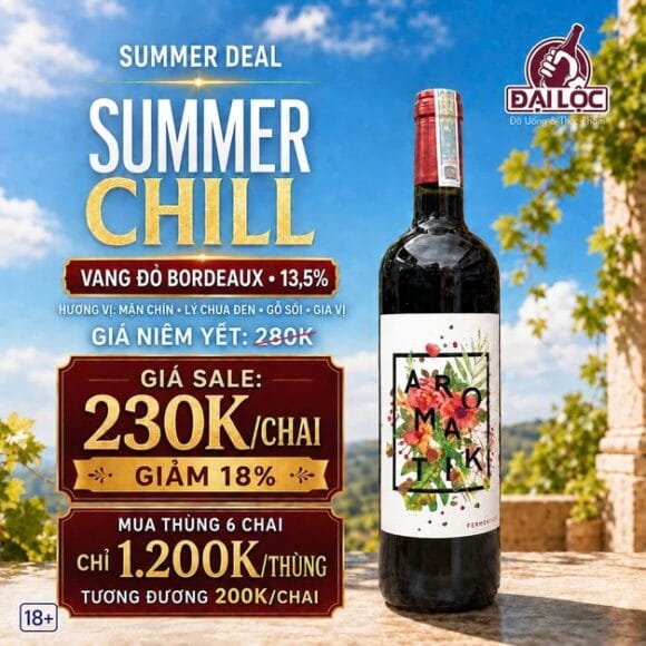 Rượu Vang Pháp Aromatik Bordeaux 2023 13,5% - Chai 750ml