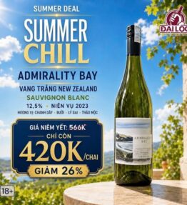 Rượu Vang Trắng Admirality Bay Sauvignon Blanc 12,5% New Zealand