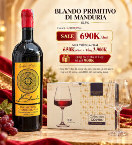 Rượu Vang Ý Blando Primitivo di Manduria 15,5%