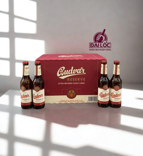 Bia Budvar Reserve thùng 24 chai 330ml