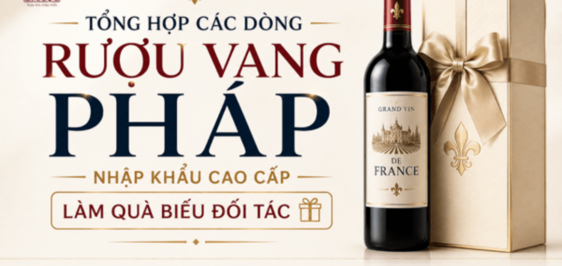 Tổng hợp các dòng rượu vang Pháp nhập khẩu cao cấp biếu đối tác B2B. Cập nhật giá rượu vang Pháp quà tặng mới năm 2026 tại TPHCM.