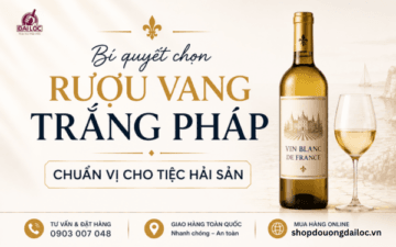 Bí quyết chọn rượu vang trắng hợp tiệc hải sản. Gợi ý dòng rượu vang trắng Pháp địa chỉ mua hàng tại Đồ Uống Đại Lộc 2026. 