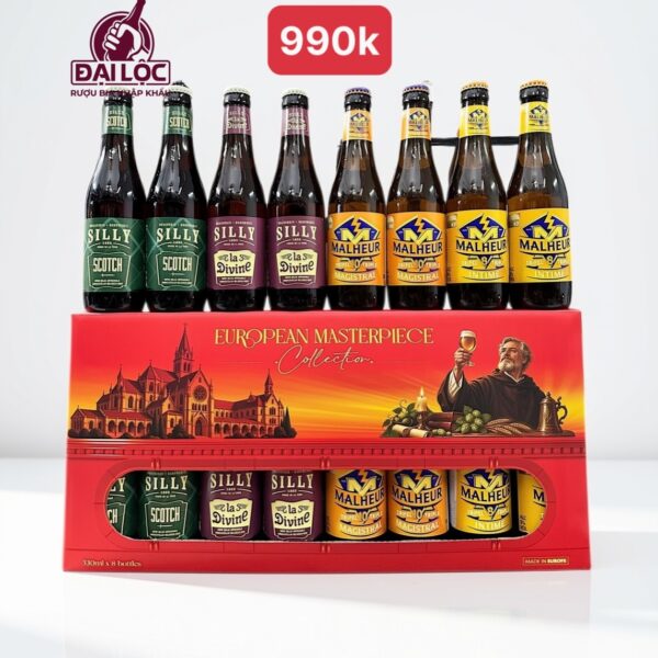 Hộp Quà Bia 8 Chai European Masterpiece | Bia Tu Viện Bỉ & Hà Lan