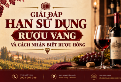 Giải đáp hạn sử dụng rượu vang & cách nhận biết chai vang hỏng. Tìm hiểu tuổi thọ vang đỏ, vang trắng hầm lạnh 2026.