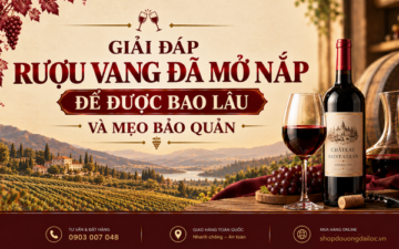 Giải đáp rượu vang đã mở nắp để được bao lâu & mẹo bảo quản. Hướng dẫn lưu trữ vang đỏ, vang trắng với Shop Đồ Uống Đại Lộc
