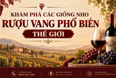 Khám phá các giống nho rượu vang phổ biến thế giới. Tìm hiểu Cabernet, Merlot, Sauvignon Blanc hầm lạnh 2026.