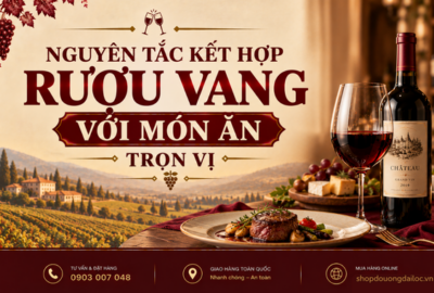 Nguyên tắc kết hợp rượu vang với món ăn trọn vị. Hướng dẫn phối vang đỏ, vang trắng với bò nướng, hải sản hầm lạnh 2026.