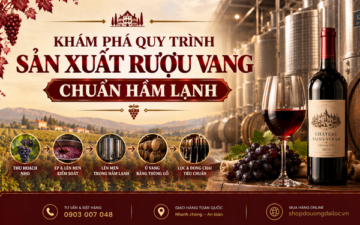 Khám phá quy trình sản xuất rượu vang chuẩn hầm lạnh. Bật mí khâu thu hoạch, lên men, ủ thùng gỗ sồi hầm lạnh 2026.